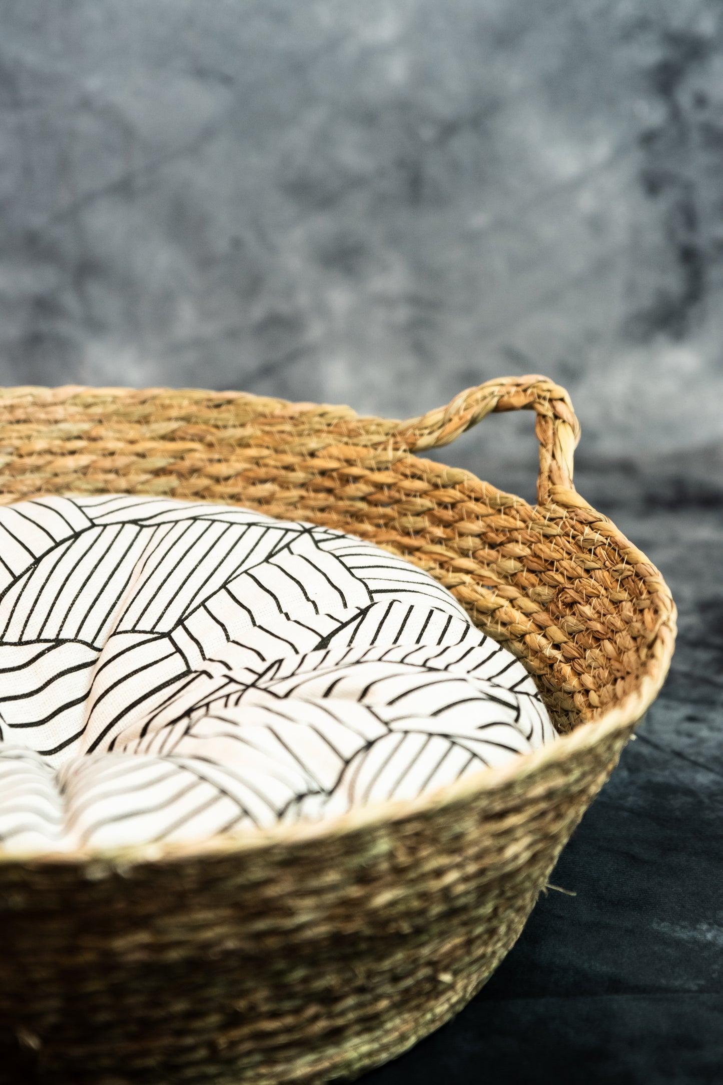 Cozy Wicker Pet Bed