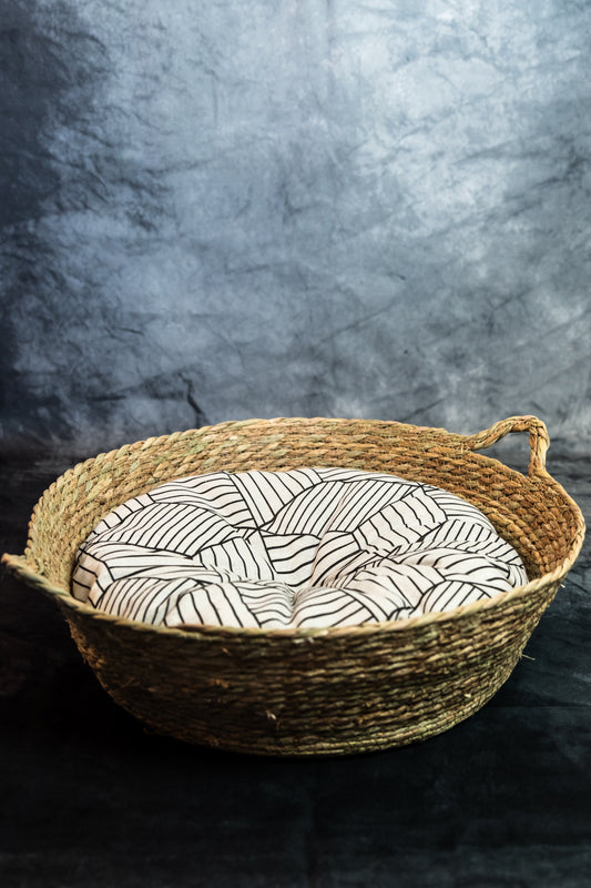 Cozy Wicker Pet Bed